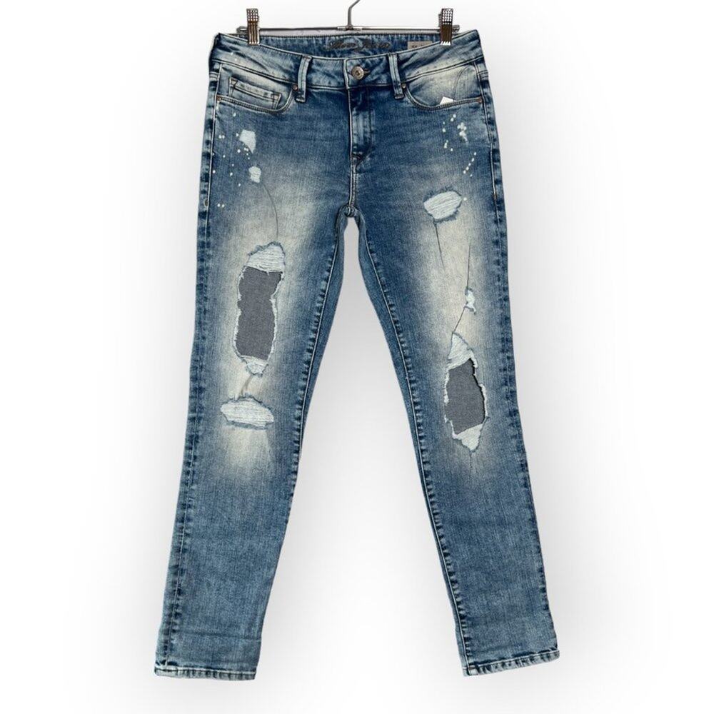 NEW MAVI ADA Sexy Boyfriend Jeans SIZE 27 x 28 Destroyed Distressed Denim NWT